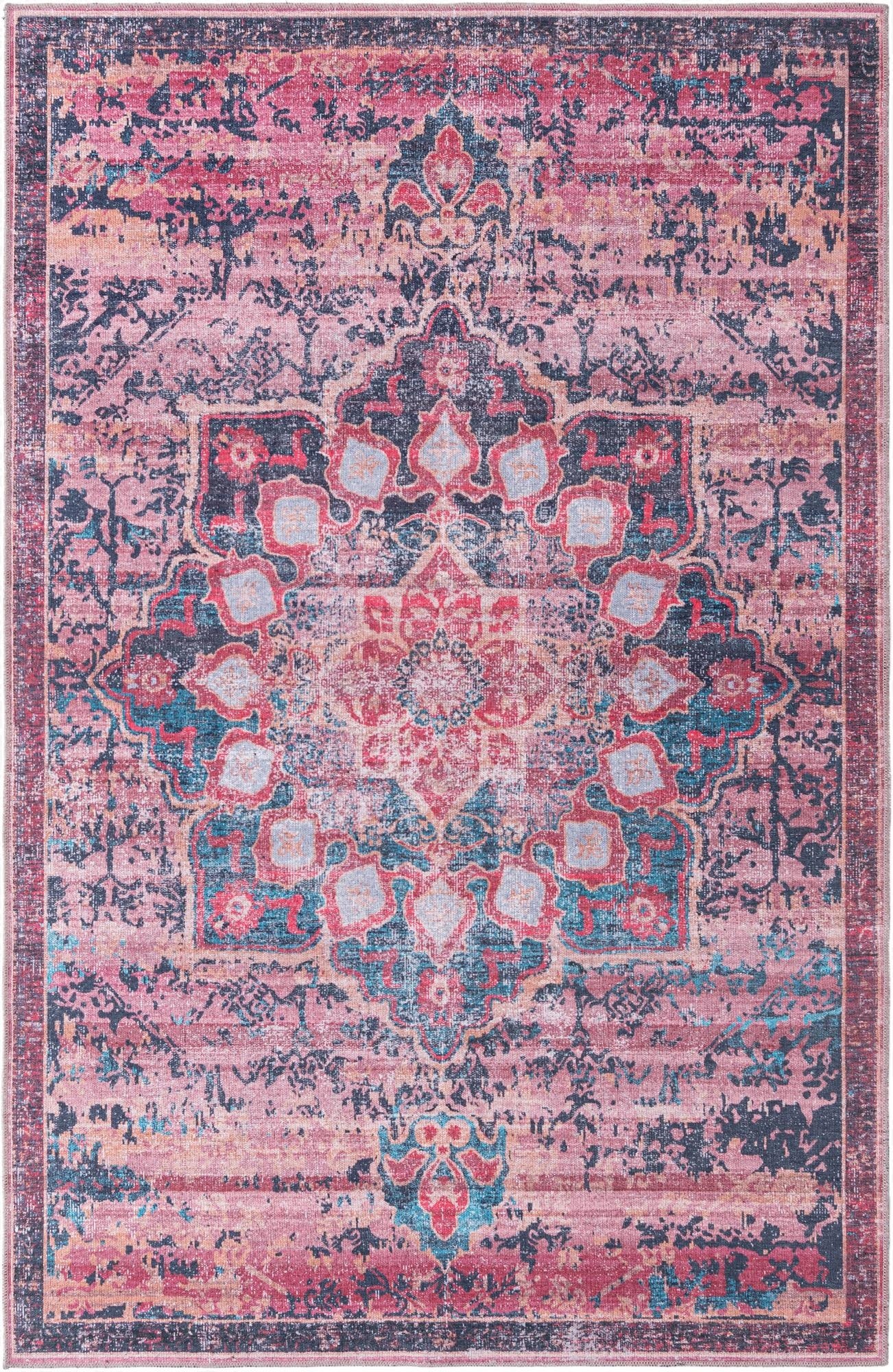  5' 3 x 8'  Washable Francesca Rug