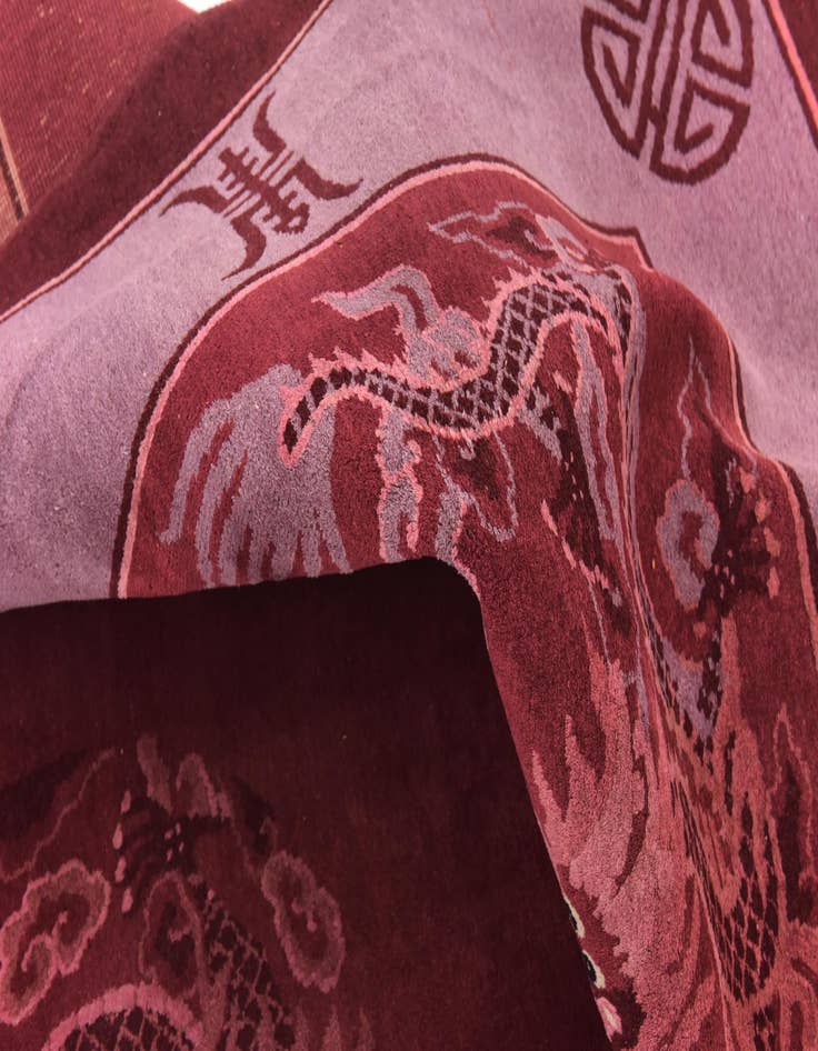 Detail image of  8' 10 x 11' 10  Hand Knotted Antique Finish Wool Rug