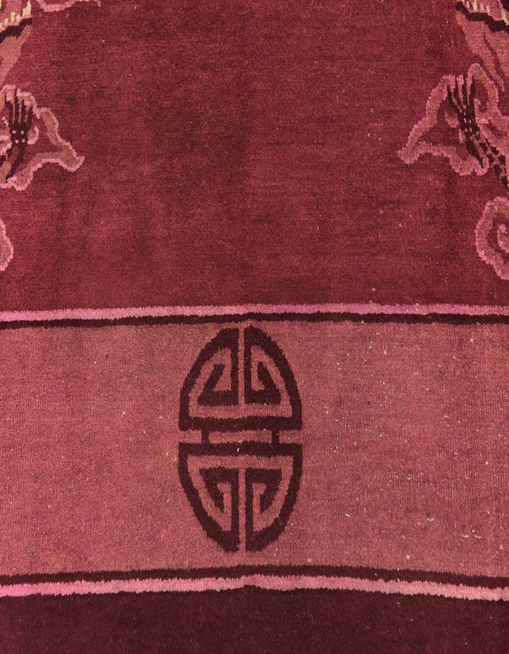 Detail image of  8' 10 x 11' 10  Hand Knotted Antique Finish Wool Rug