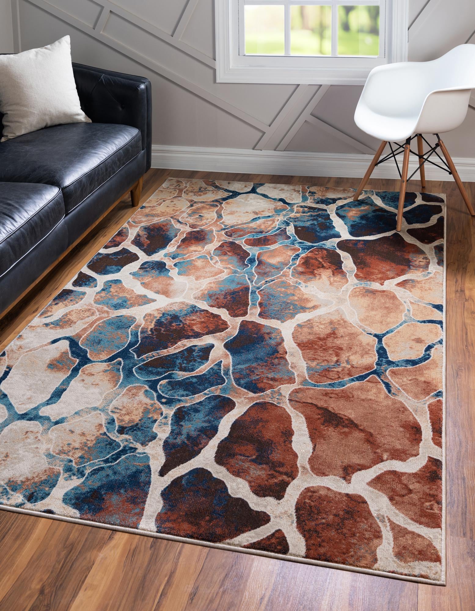 Brick Red 5' x 8' Gossamer Rug | Rugs.com