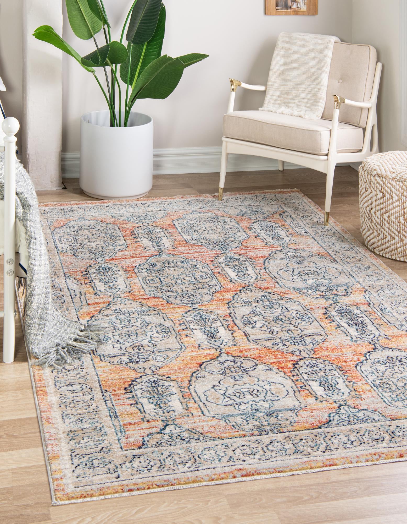 Brick Red 5' 3 x 8' Lola Rug | Rugs.com