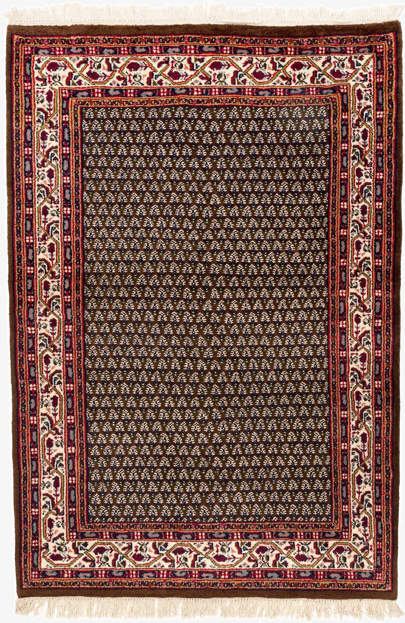  4' x 6'  Hand Knotted Mir Wool Rug