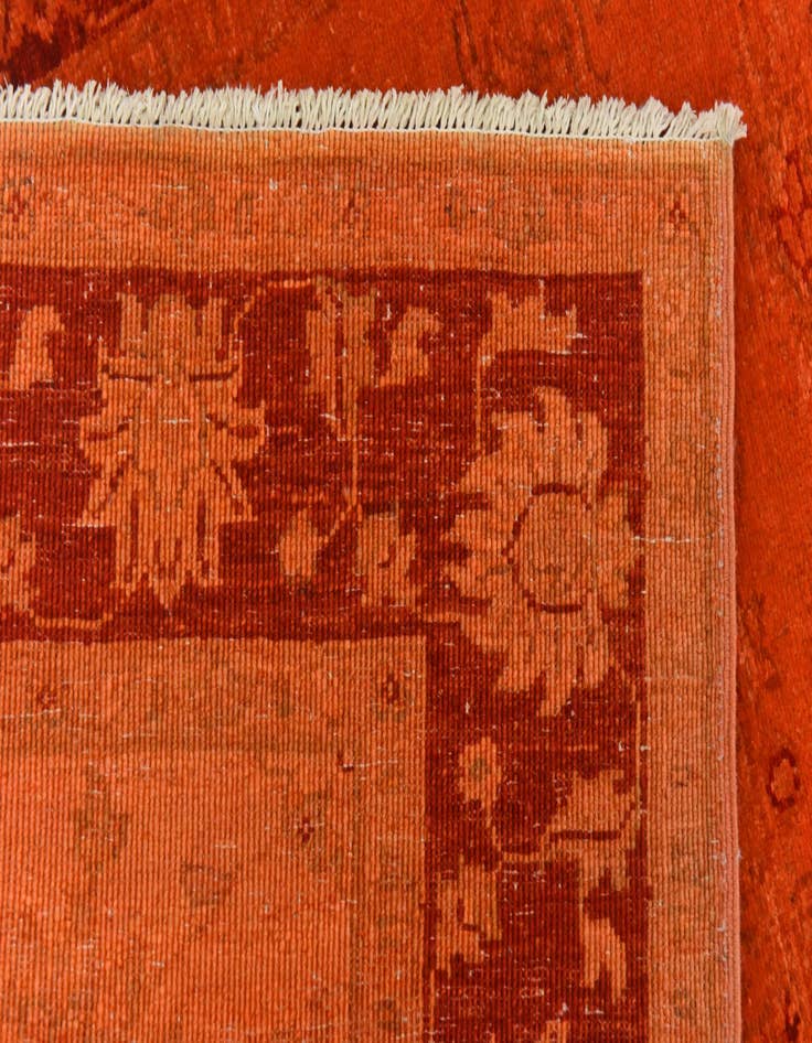 Detail image of  3' 5 x 4' 5  Hand Knotted Over-Dyed Ziegler Rug