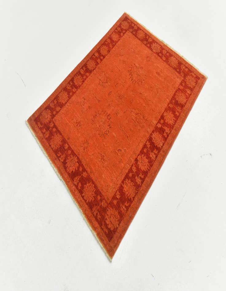 Detail image of  3' 5 x 4' 5  Hand Knotted Over-Dyed Ziegler Rug