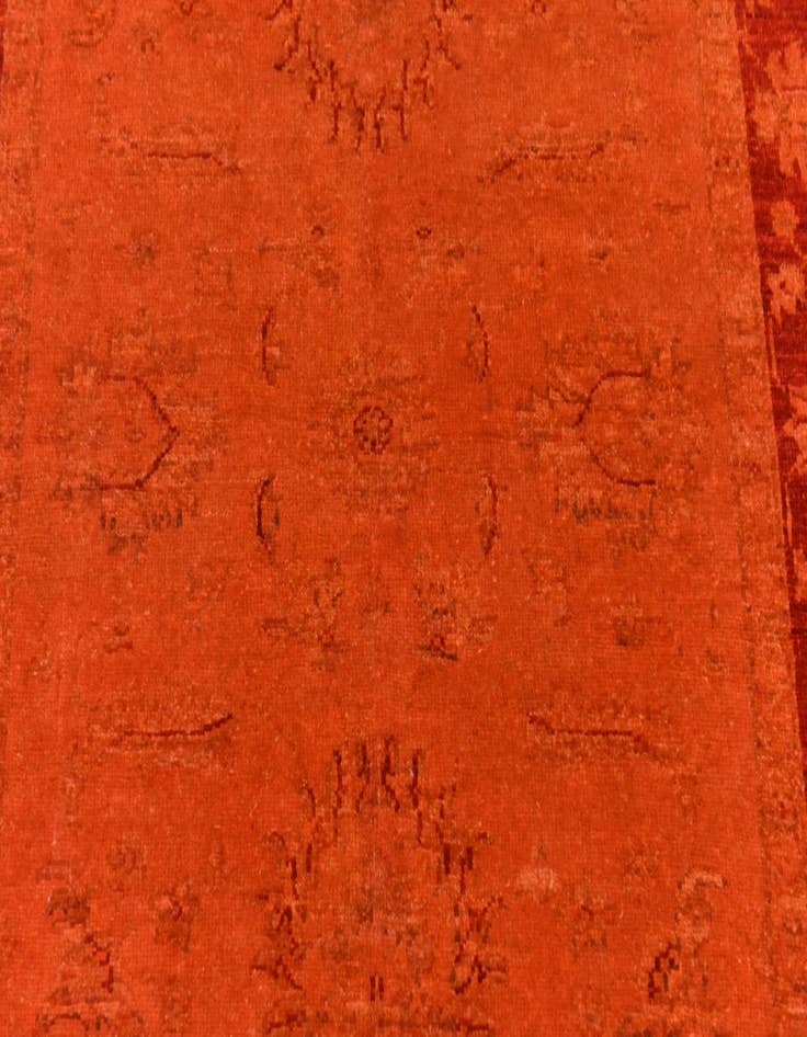 Detail image of  3' 5 x 4' 5  Hand Knotted Over-Dyed Ziegler Rug