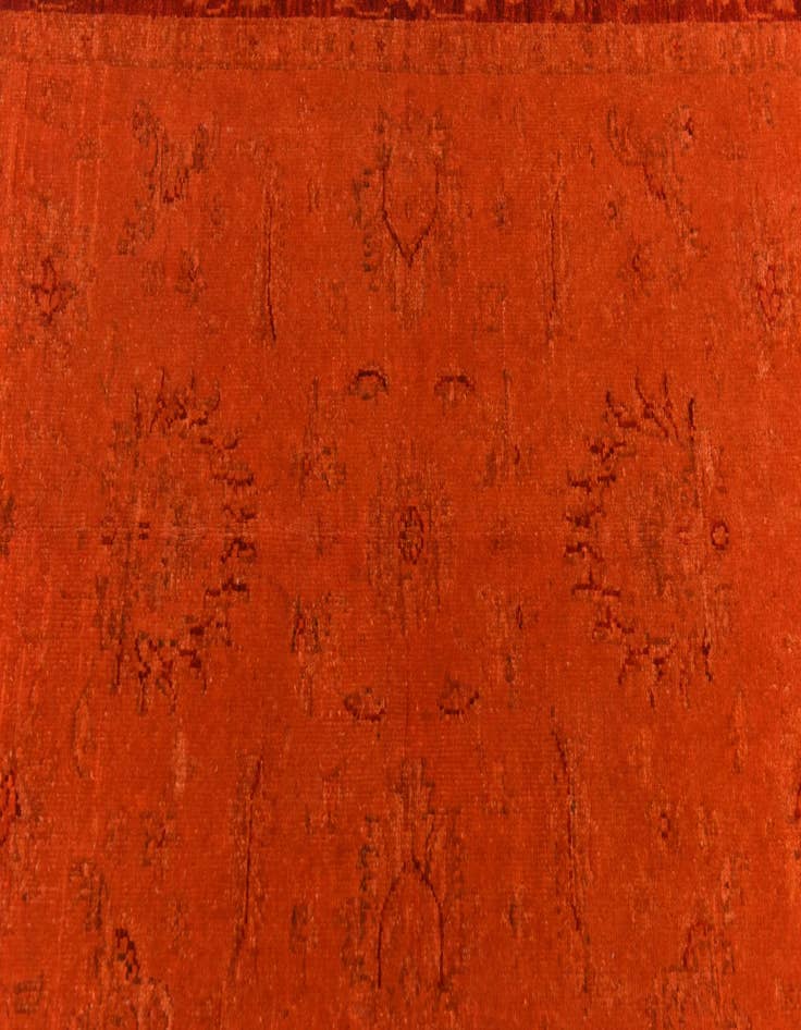 Detail image of  3' 5 x 4' 5  Hand Knotted Over-Dyed Ziegler Rug