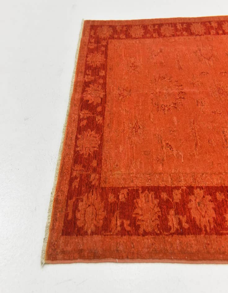 Detail image of  3' 5 x 4' 5  Hand Knotted Over-Dyed Ziegler Rug