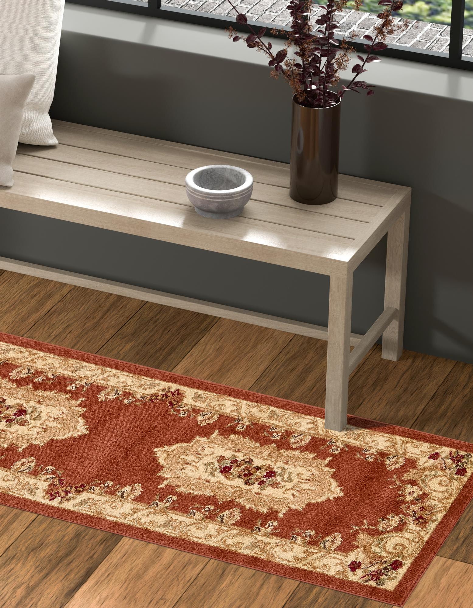 Brick Red 2' 7 x 10' Chateau Runner Rug | Rugs.com