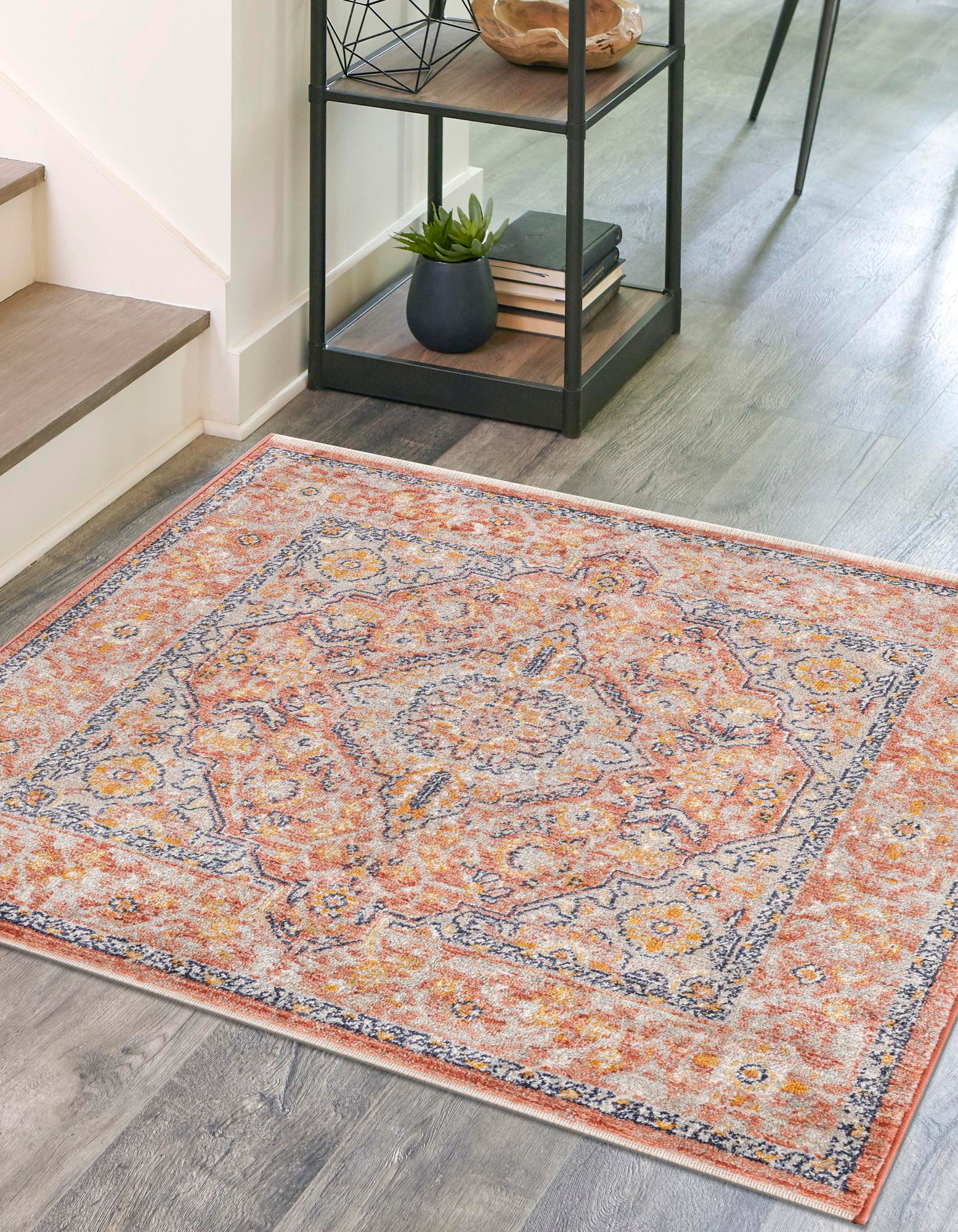 Brick Red 3' 3 x 3' 3 Lola Square Rug | Rugs.com