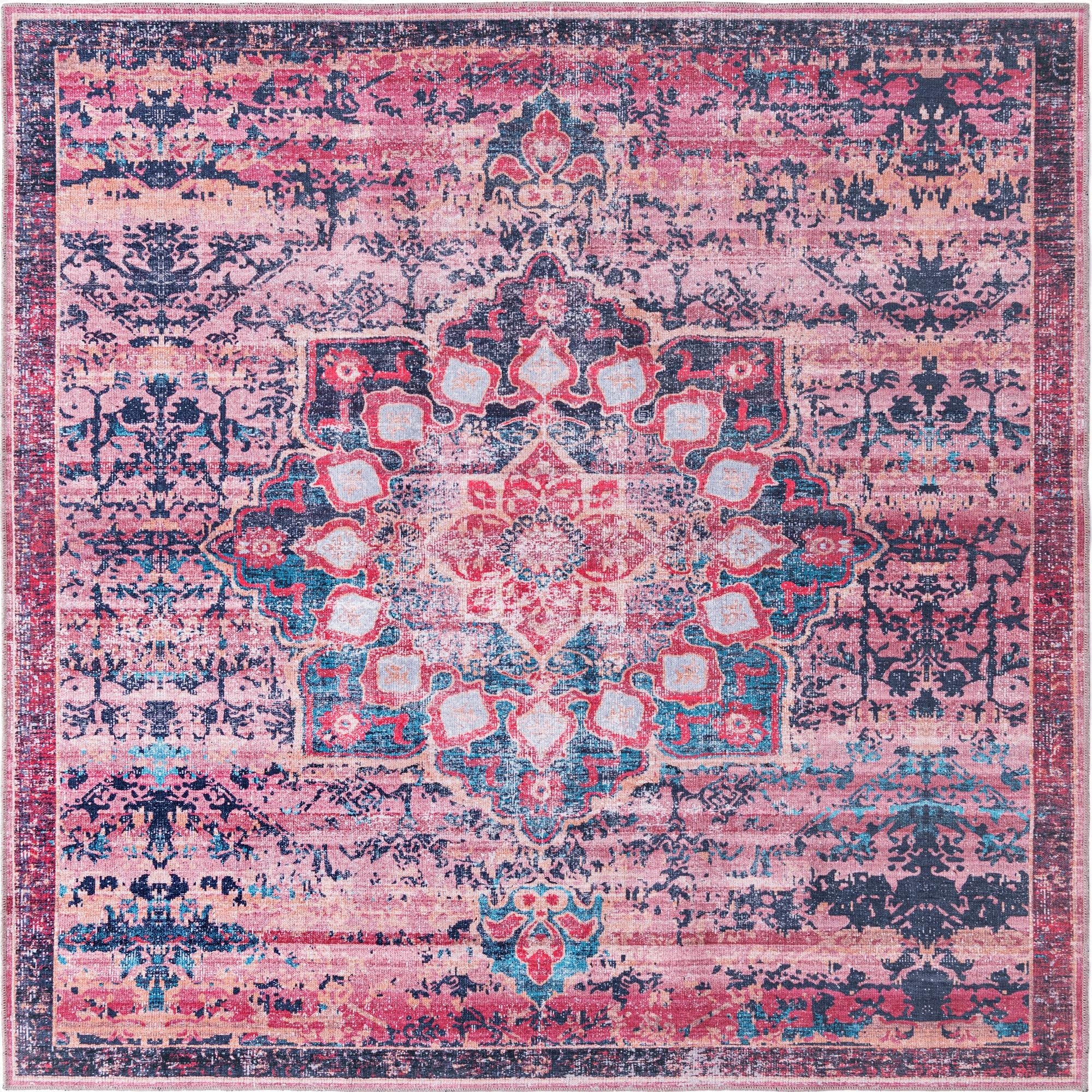 Primary image  7' 3 x 7' 3  Washable Francesca Square Rug