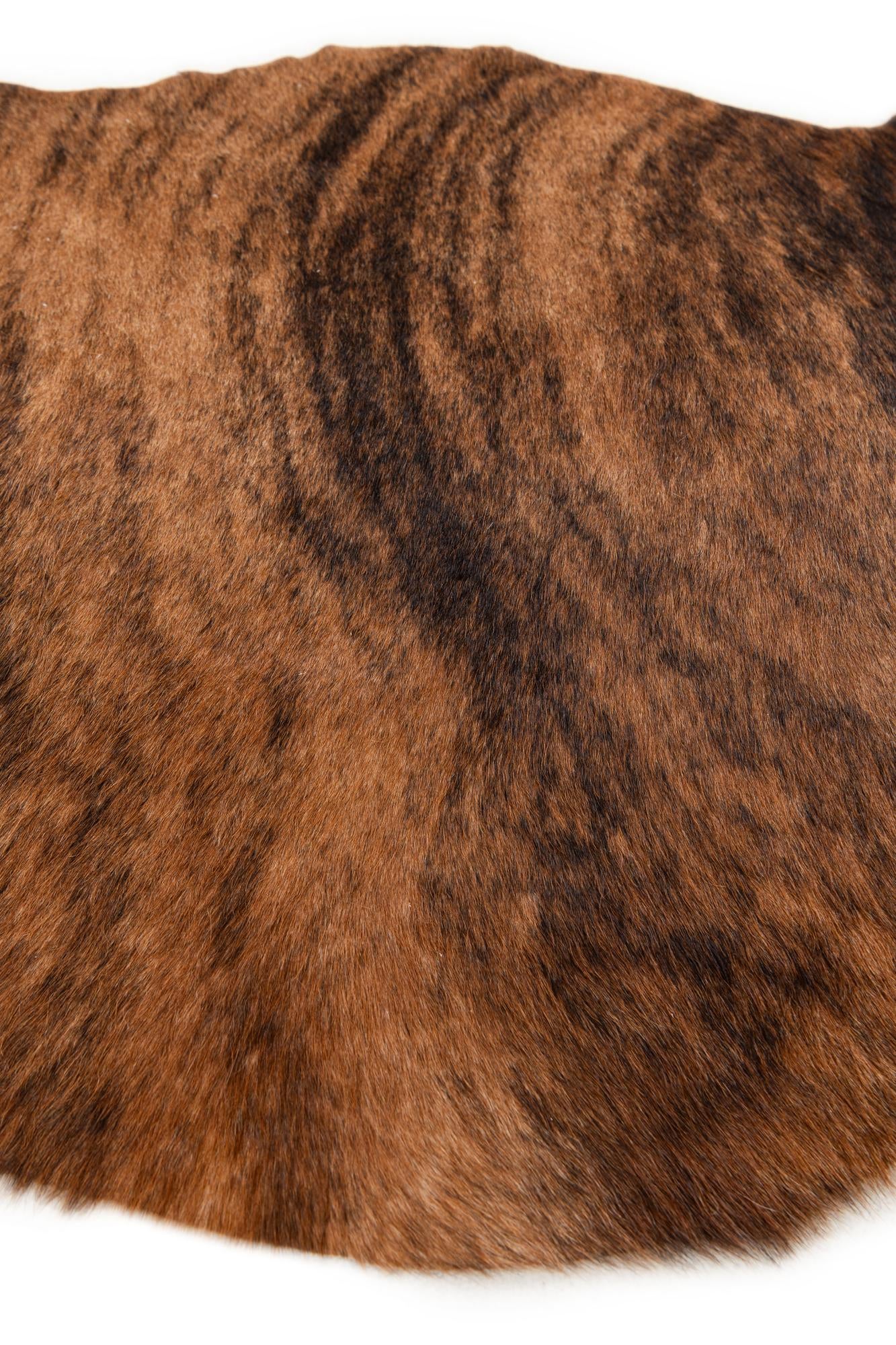 Brindle 2' 2 x 2' 11 Cowhide Leather Freeform Rug | Rugs.com