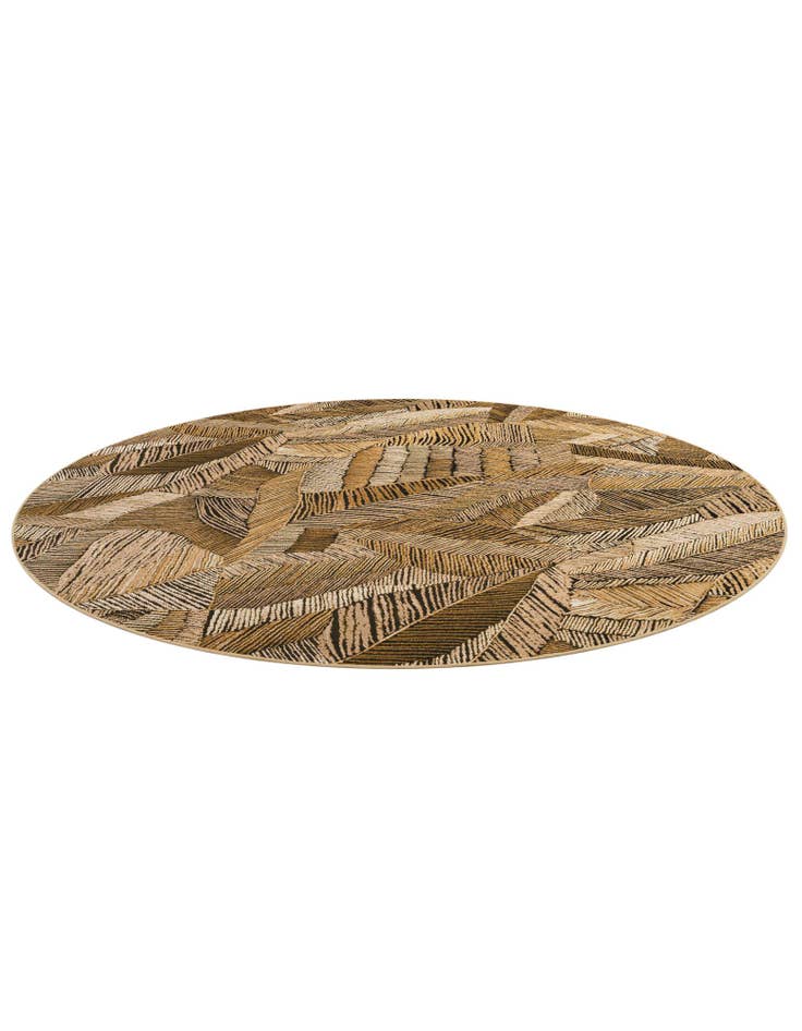Detail image of  10' x 10'  Washable Botanical Indoor / Outdoor Round Rug