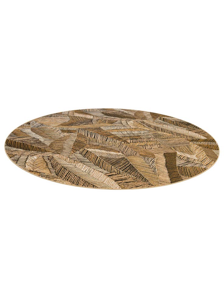 Detail image of  10' x 10'  Washable Botanical Indoor / Outdoor Round Rug
