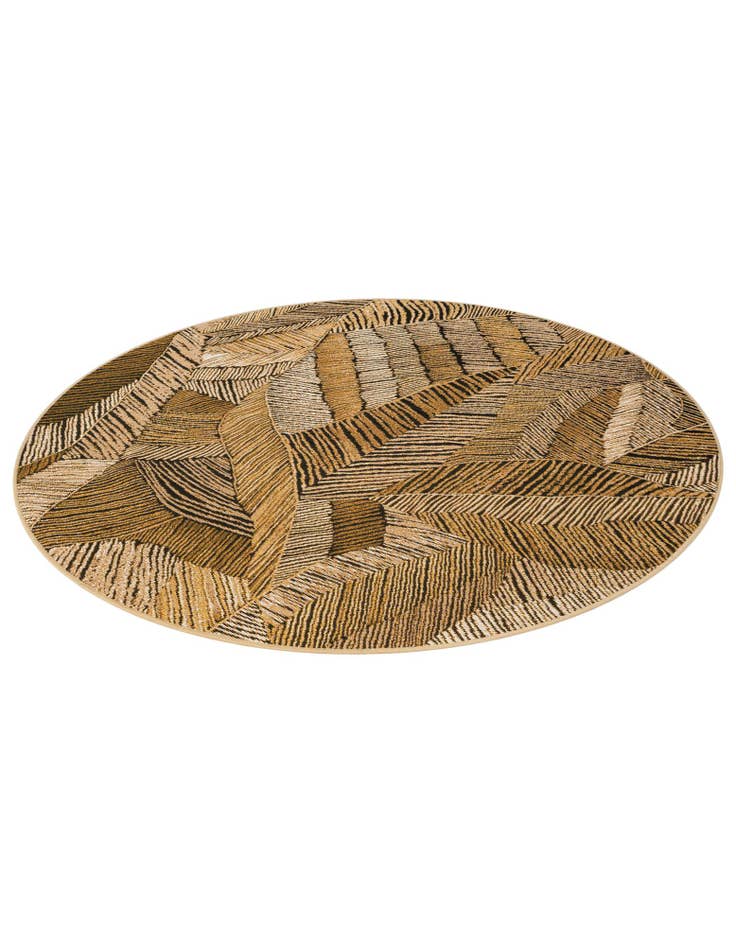 Detail image of  6' x 6'  Washable Botanical Indoor / Outdoor Round Rug