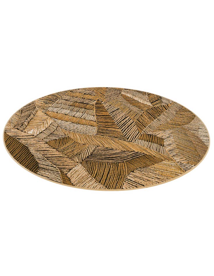 Detail image of  6' x 6'  Washable Botanical Indoor / Outdoor Round Rug