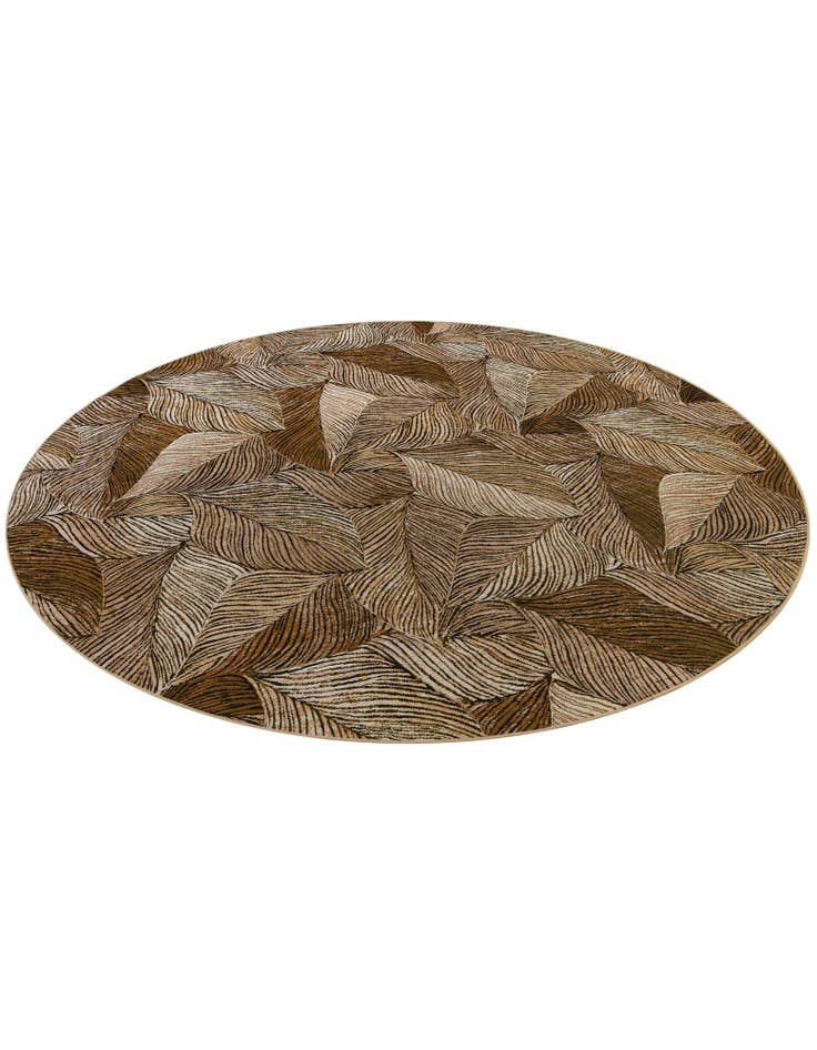 Detail image of  10' x 10'  Washable Botanical Indoor / Outdoor Round Rug