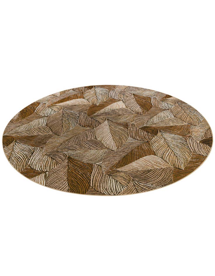 Detail image of  10' x 10'  Washable Botanical Indoor / Outdoor Round Rug