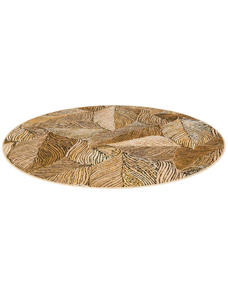 Detail image of  4' x 4'  Washable Botanical Indoor / Outdoor Round Rug