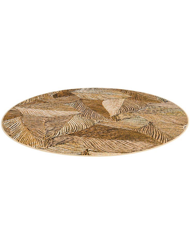 Detail image of  4' x 4'  Washable Botanical Indoor / Outdoor Round Rug