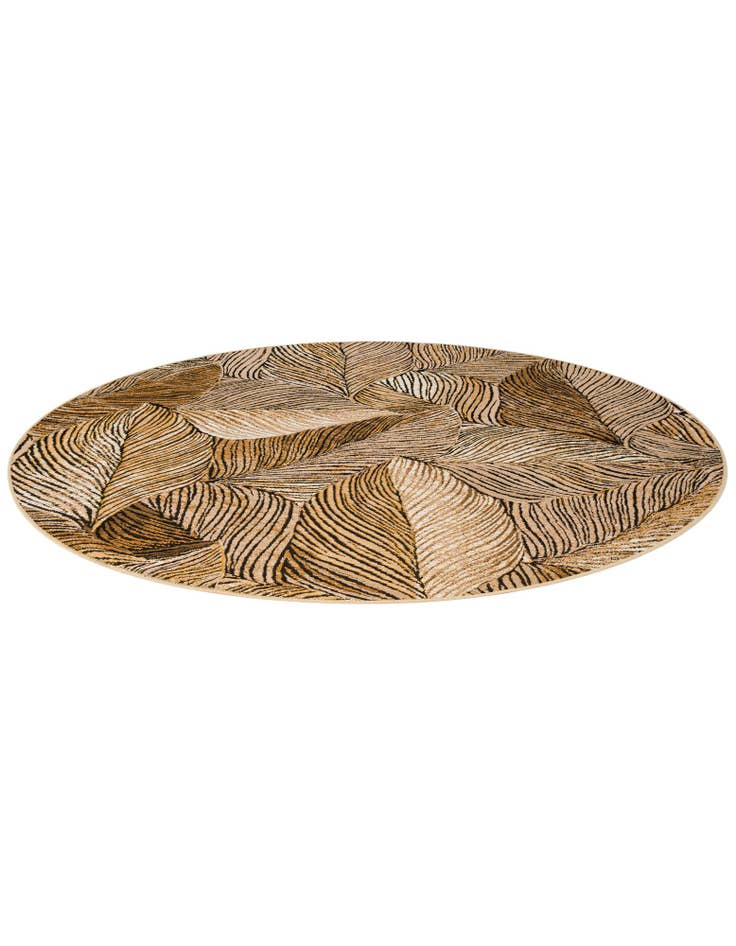 Detail image of  6' x 6'  Washable Botanical Indoor / Outdoor Round Rug