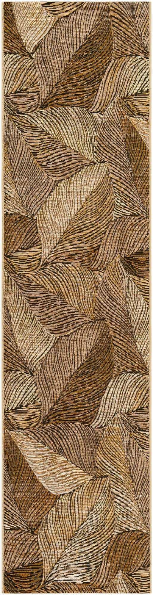  2' x 8'  Washable Botanical Indoor / Outdoor Runner Rug