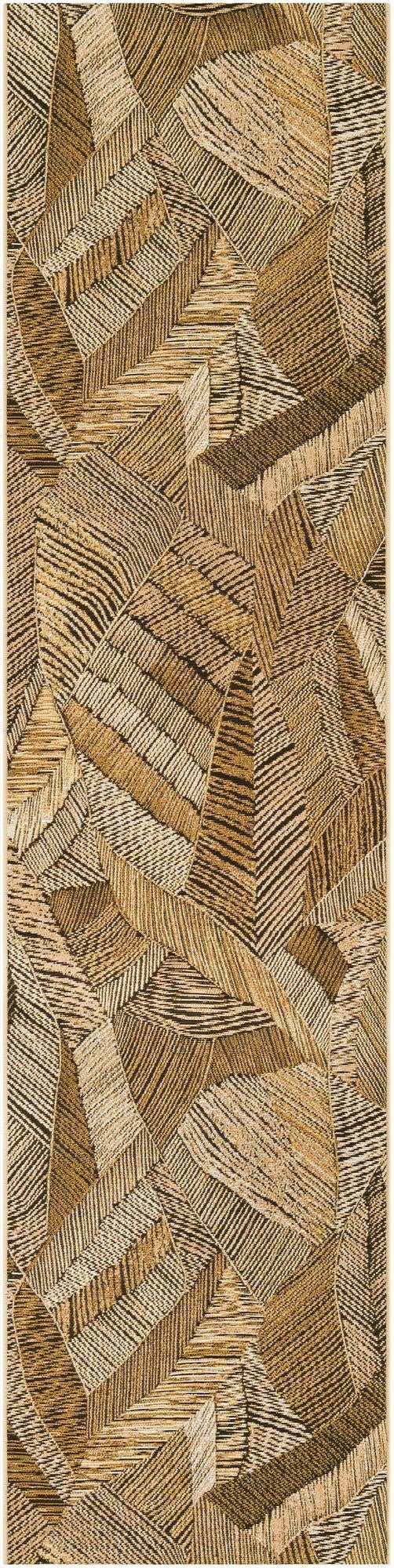  2' 7 x 10'  Washable Botanical Indoor / Outdoor Runner Rug