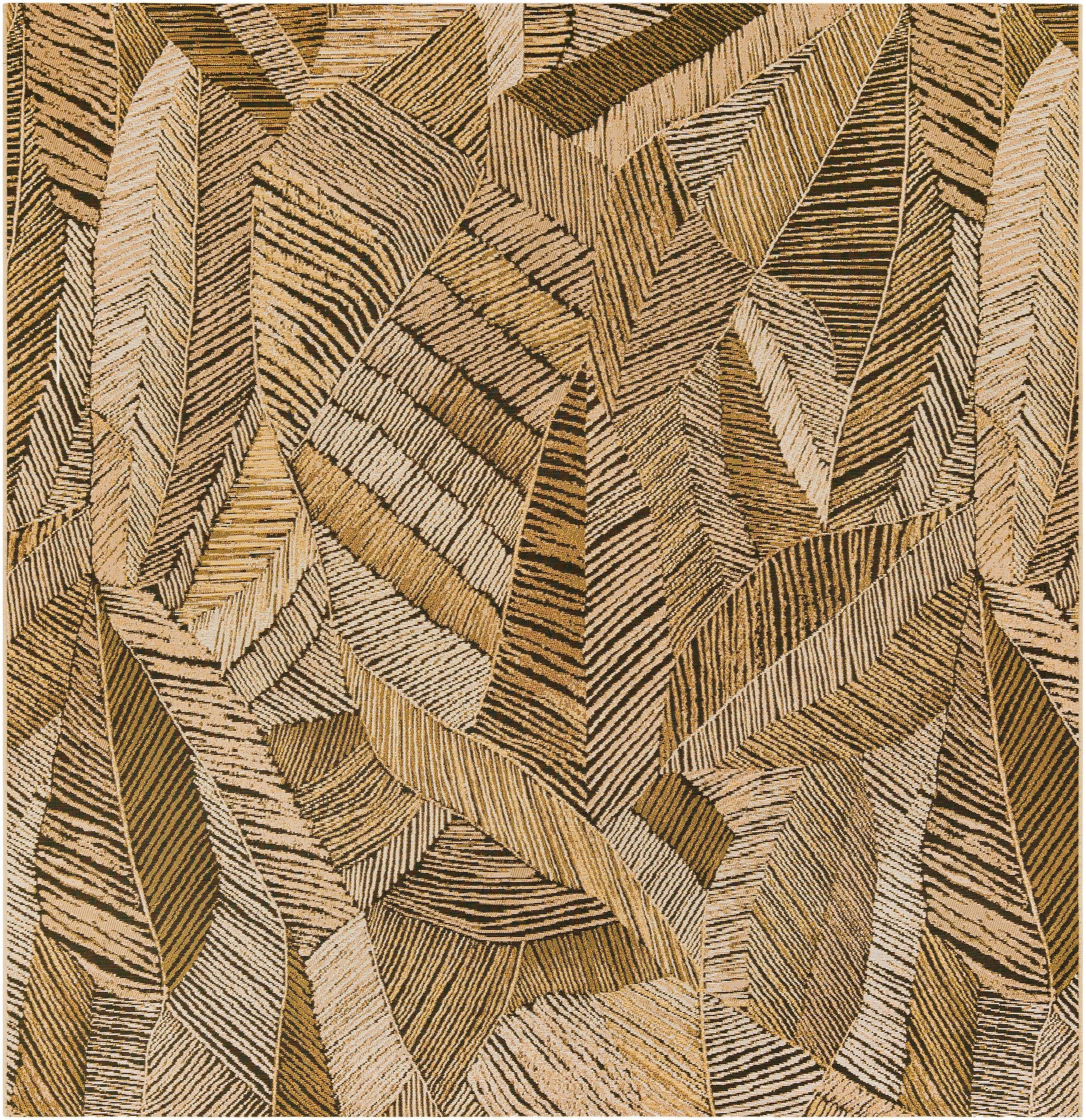  10' x 10'  Washable Botanical Indoor / Outdoor Square Rug