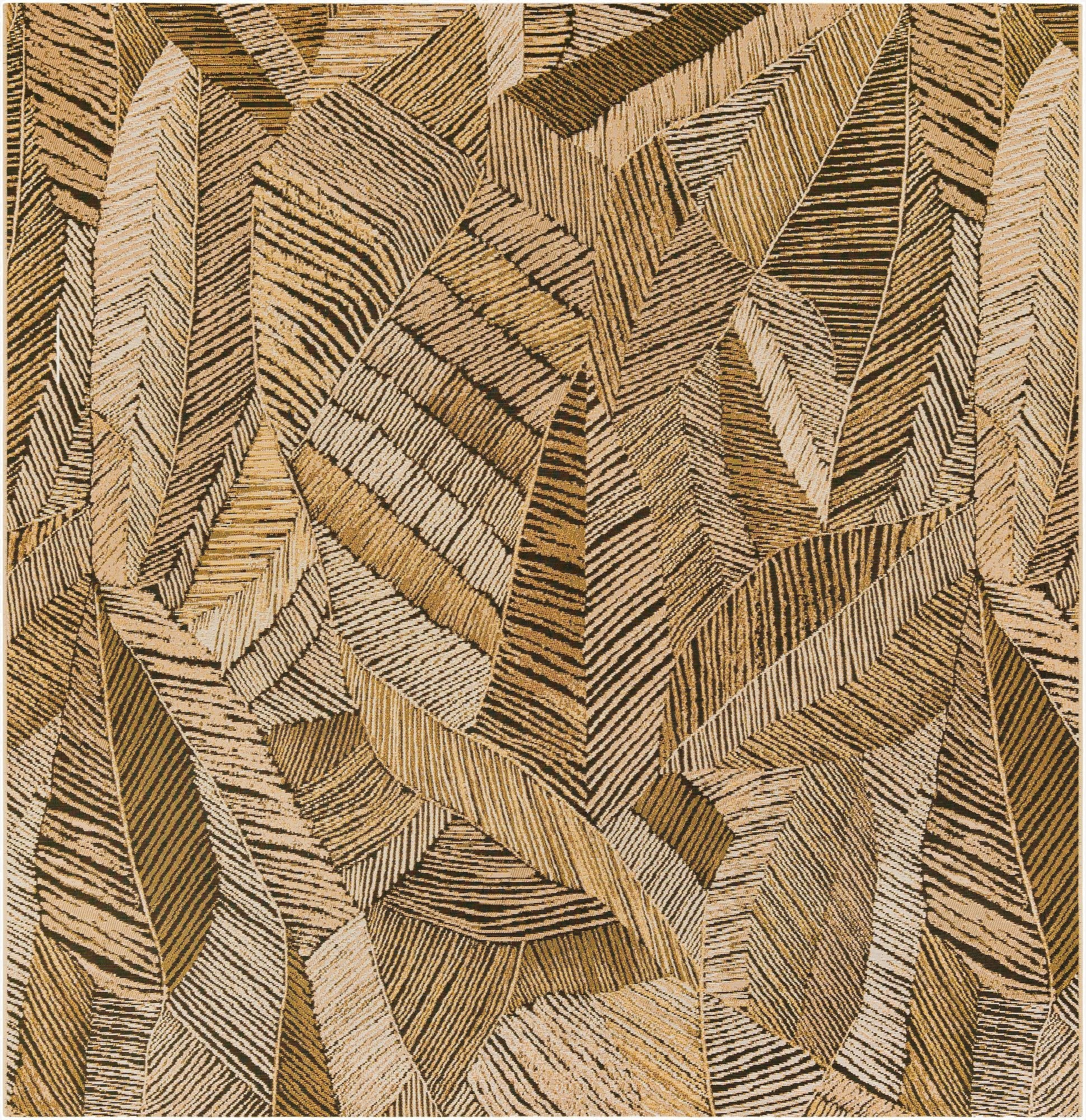  8' x 8'  Washable Botanical Indoor / Outdoor Square Rug