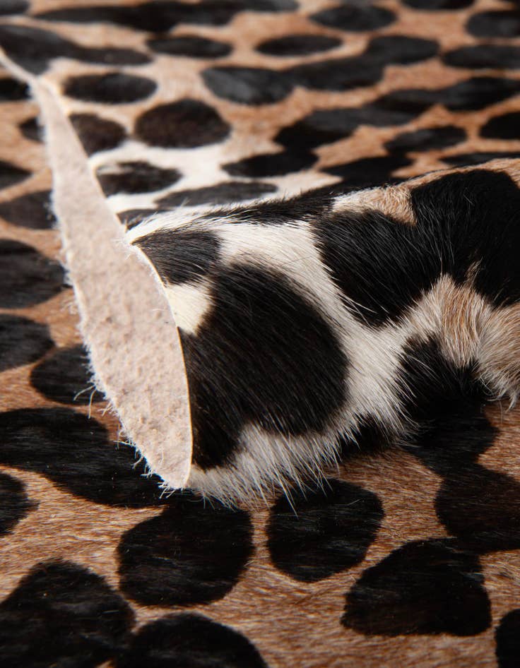 Detail image of  5' 7 x 6' 3 Cowhide Leather Rug