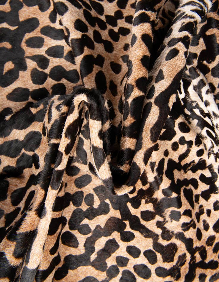 Detail image of  5' 7 x 6' 3 Cowhide Leather Rug