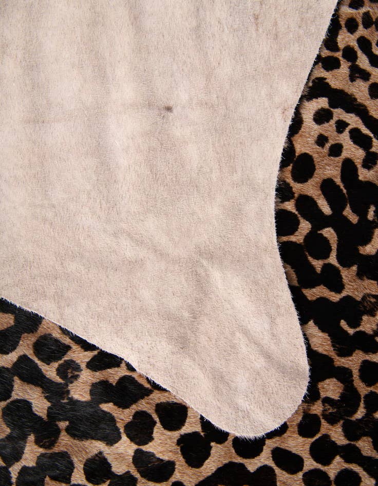 Detail image of  5' 7 x 6' 3 Cowhide Leather Rug