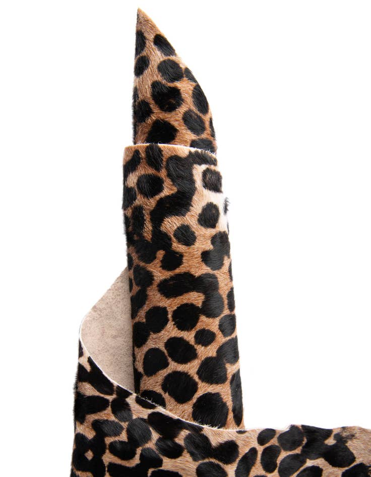 Detail image of  5' 7 x 6' 3 Cowhide Leather Rug