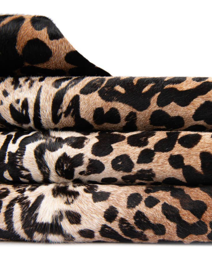 Detail image of  5' 7 x 6' 3 Cowhide Leather Rug