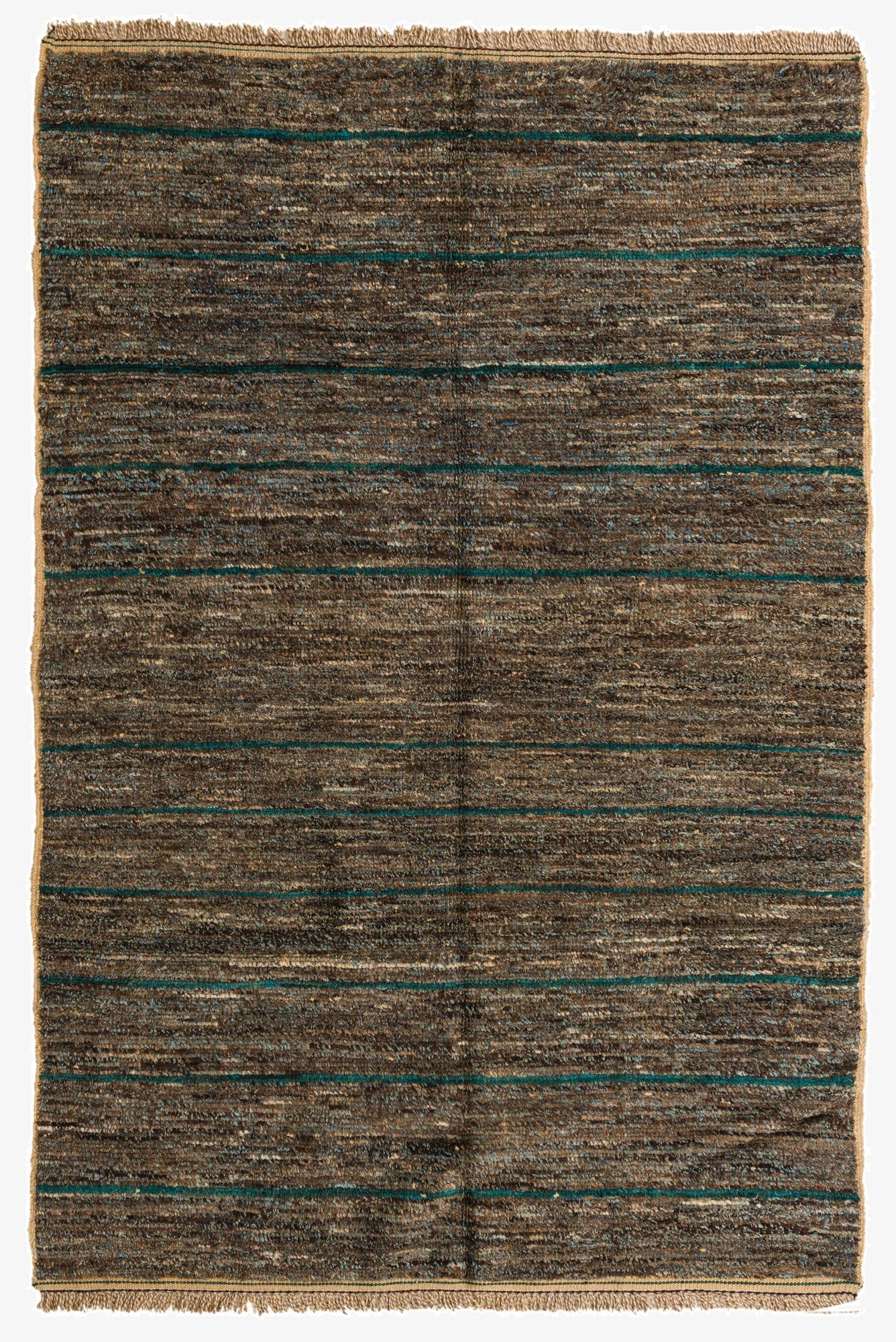  6' 3 x 9' 4  Hand Knotted Moroccan Wool Rug