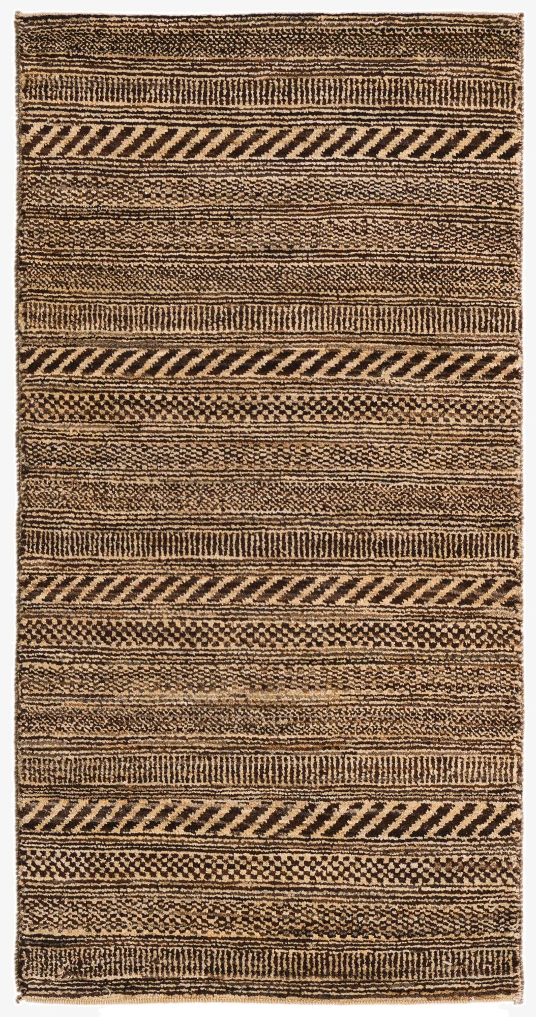  2' 1 x 4'  Hand Knotted Kashkuli Gabbeh Oriental Wool Runner Rug