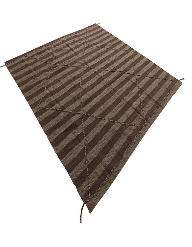 Detail image of  9' 9 x 9' 9  Hand Knotted Moroccan Wool Square Rug