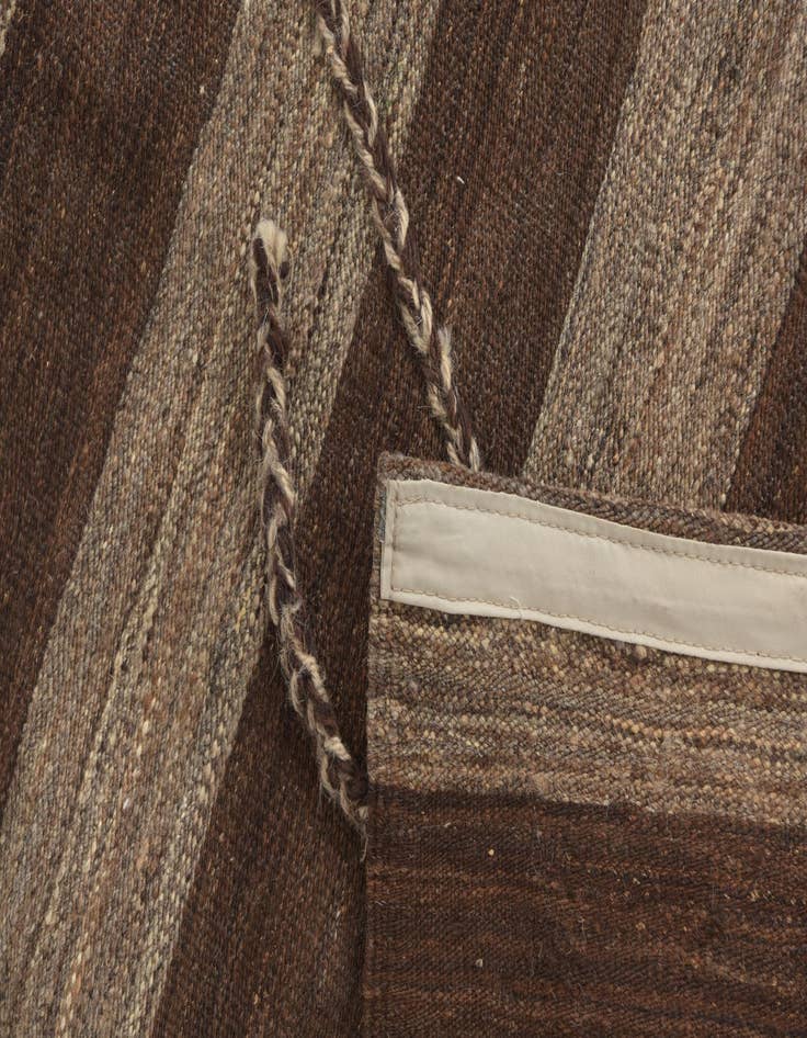 Detail image of  9' 9 x 9' 9  Hand Knotted Moroccan Wool Square Rug