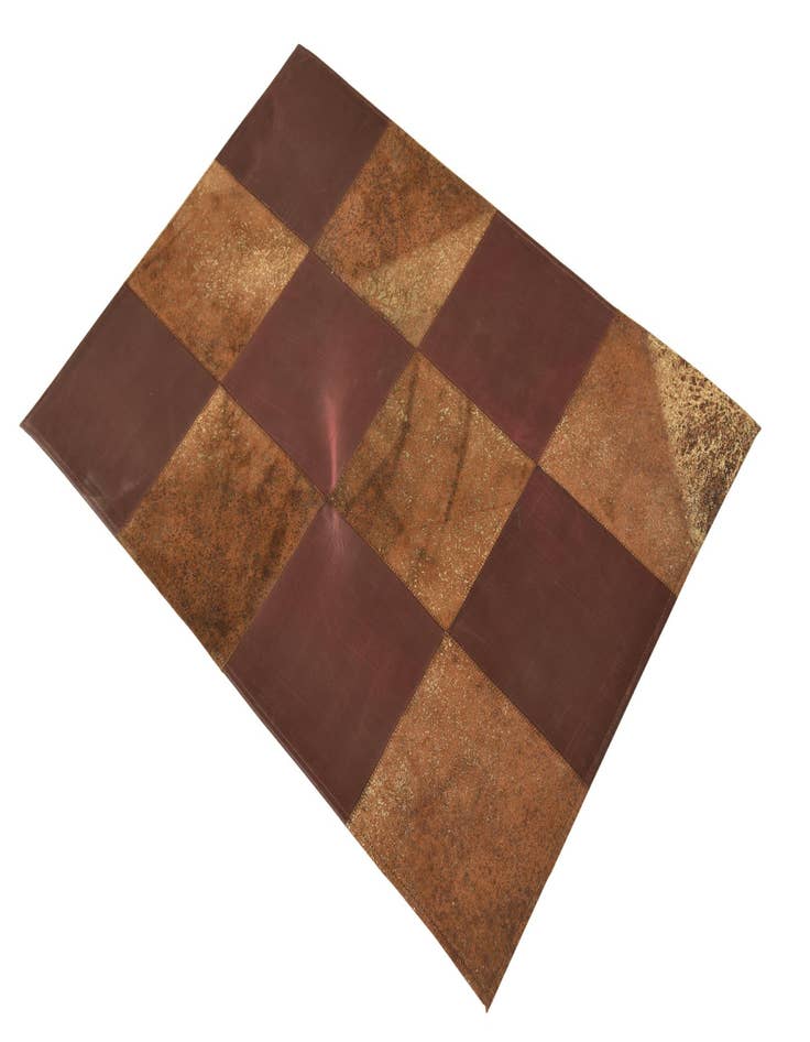 Detail image of  2' 1 x 3' 1 Cowhide Leather Rug