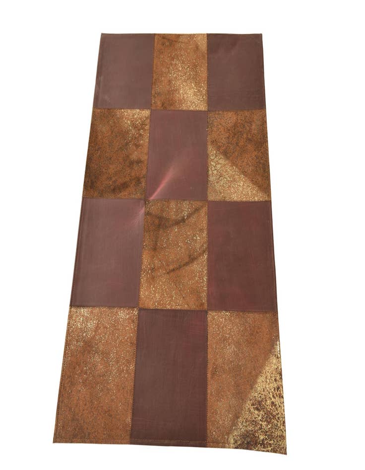 Detail image of  2' 1 x 3' 1 Cowhide Leather Rug