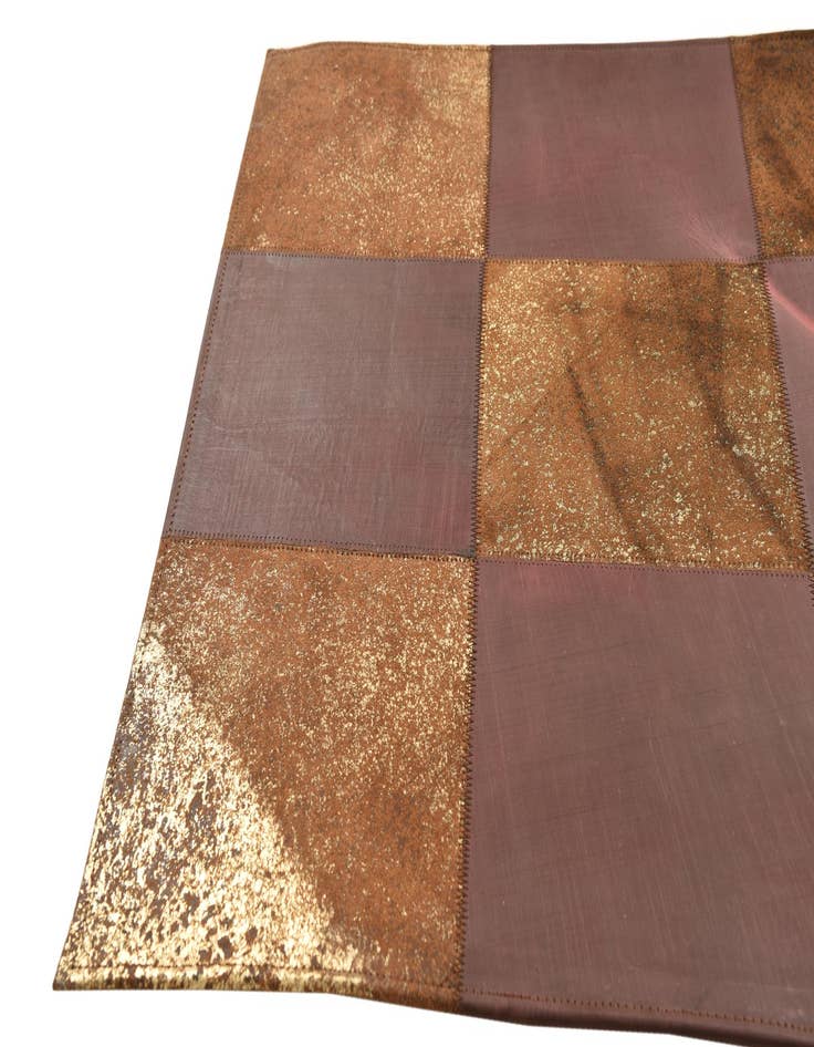 Detail image of  2' 1 x 3' 1 Cowhide Leather Rug