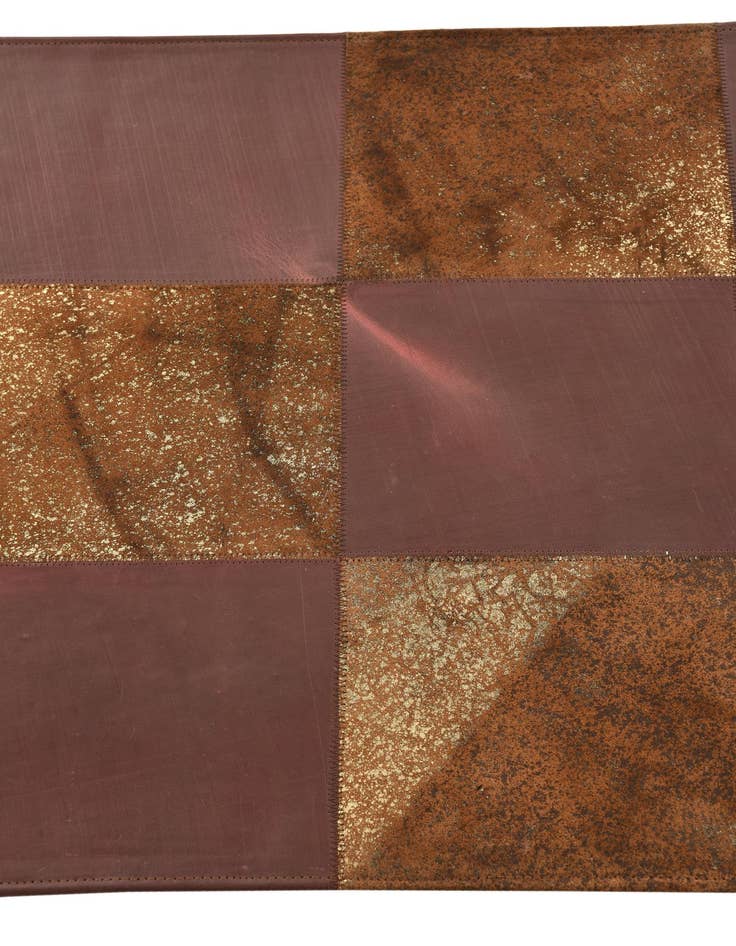 Detail image of  2' 1 x 3' 1 Cowhide Leather Rug