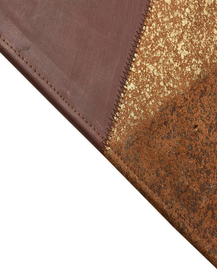 Detail image of  2' 1 x 3' 1 Cowhide Leather Rug