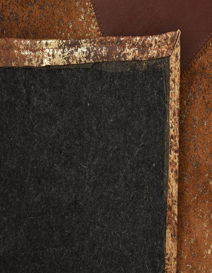 Detail image of  2' 1 x 3' 1 Cowhide Leather Rug