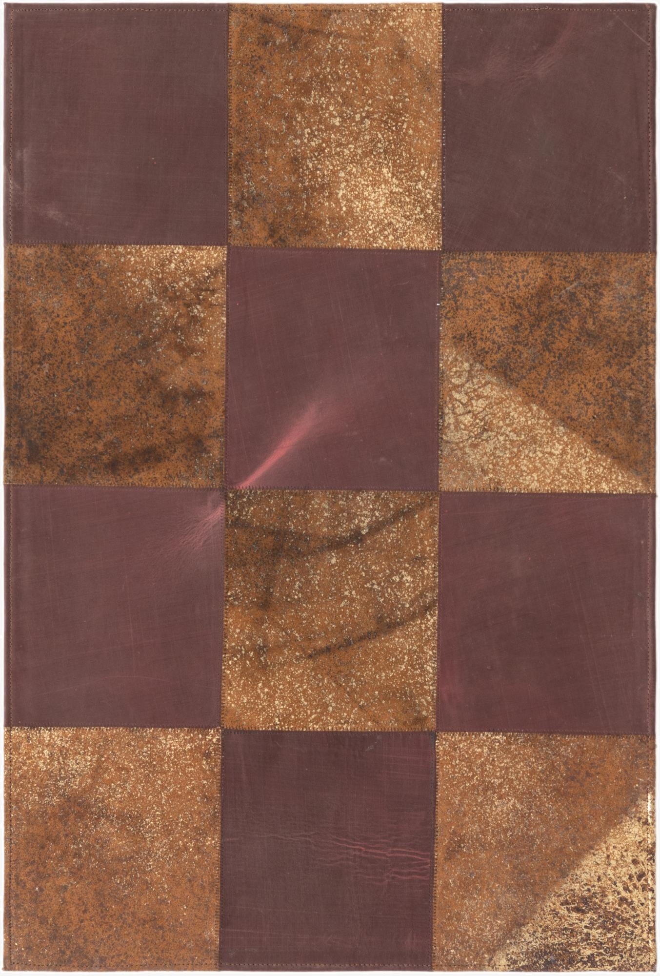  2' 1 x 3' 1 Cowhide Leather Rug