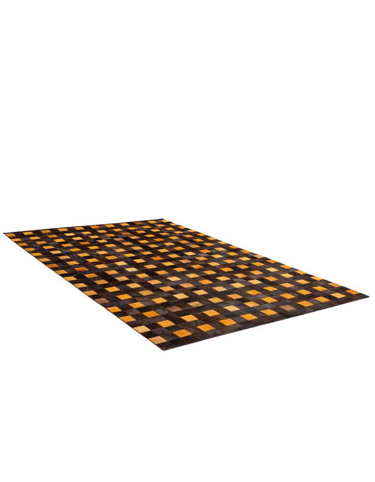 Detail image of  5' 2 x 8' Cowhide - Patchwork Rug