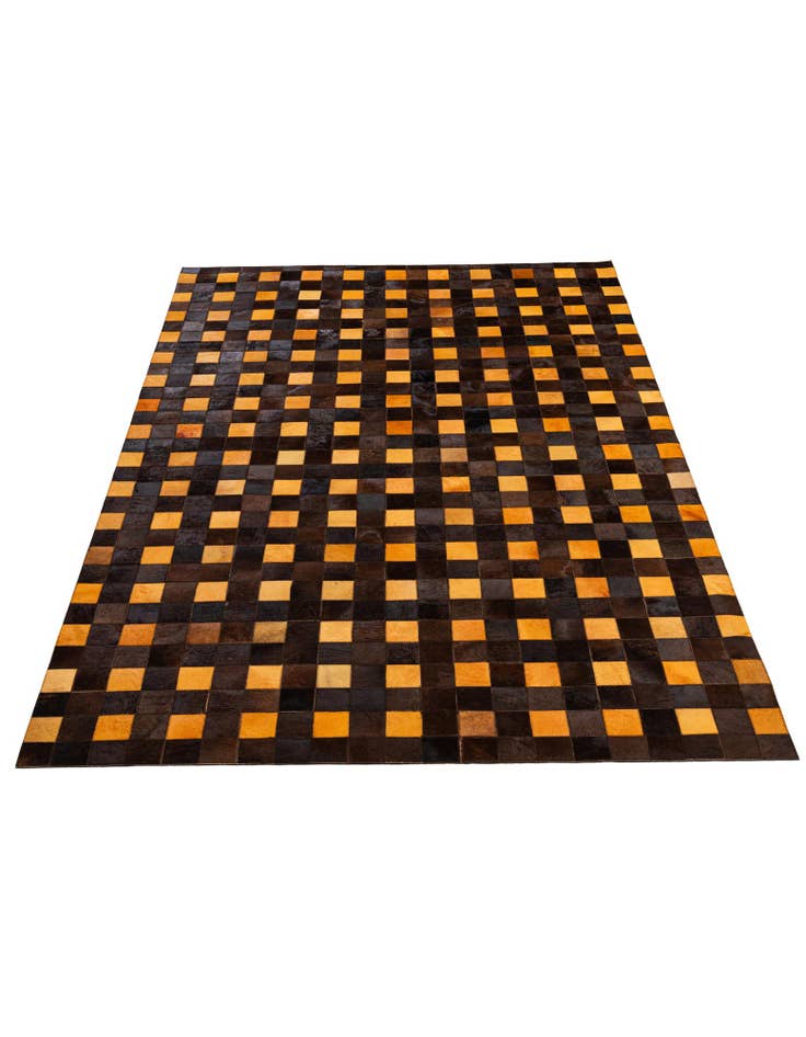 Detail image of  5' 2 x 8' Cowhide - Patchwork Rug