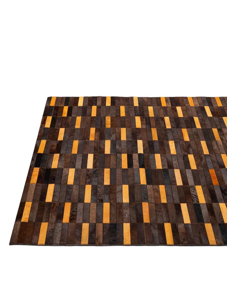 Detail image of  5' x 7' 11 Cowhide - Patchwork Rug