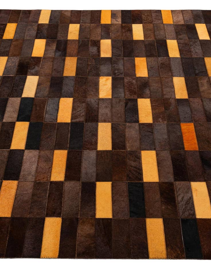 Detail image of  5' x 7' 11 Cowhide - Patchwork Rug