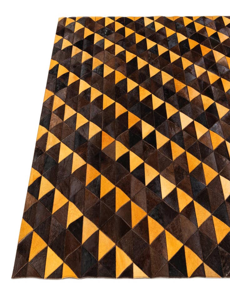 Detail image of  5' 1 x 8' Cowhide Stocks Rug