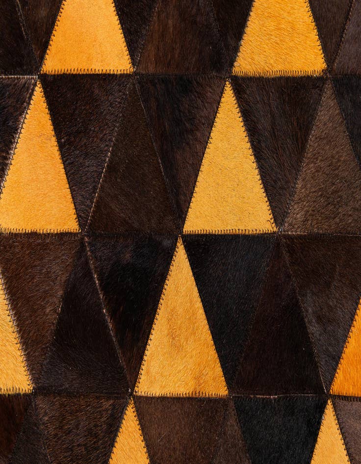 Detail image of  5' 1 x 8' Cowhide Stocks Rug